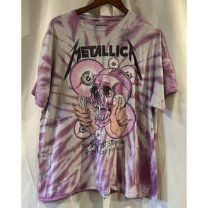 Metallica 'This Shortest Straw Has Been Pulled For You' Eyes Tie‎ Dye Shirt XL